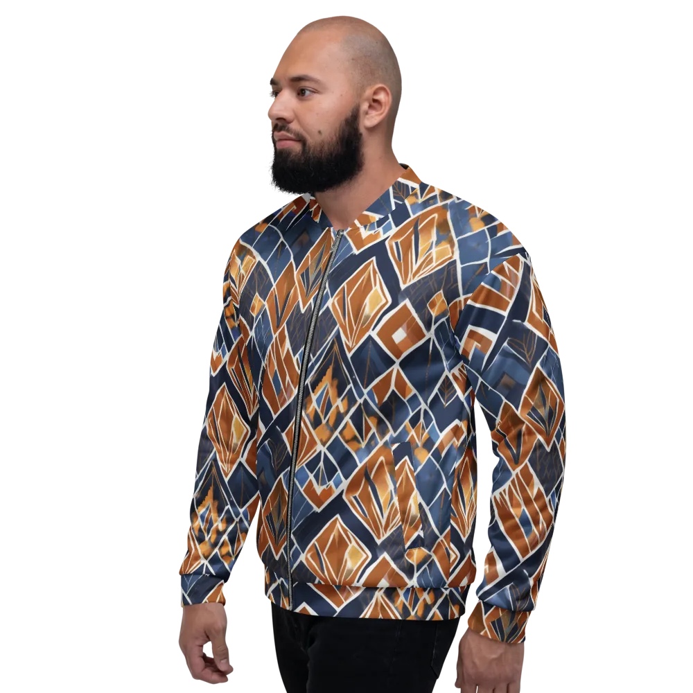 Indigo Ember on Bomber Jacket — Left
