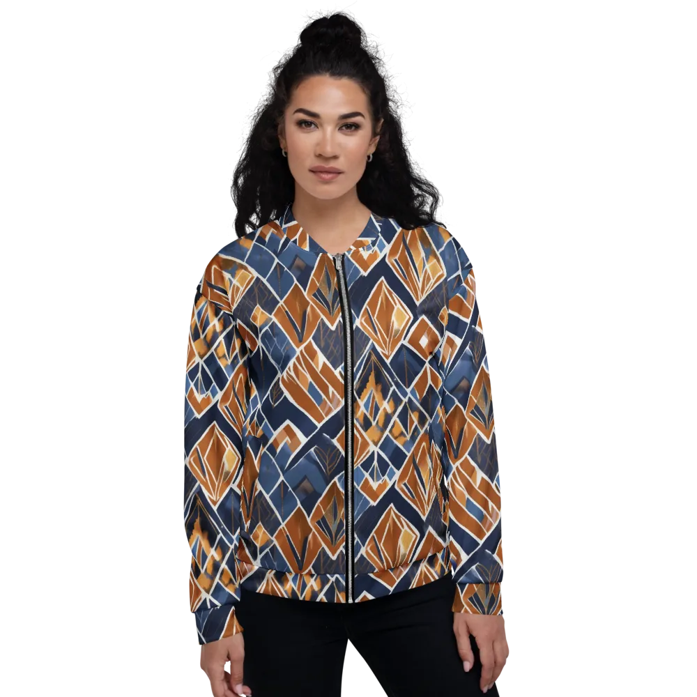 Indigo Ember on Bomber Jacket — Front