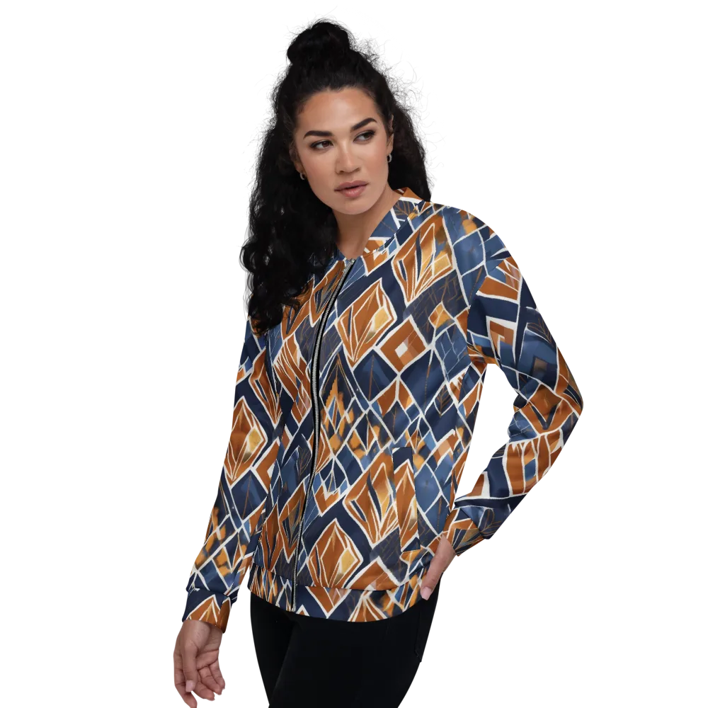 Indigo Ember on Bomber Jacket — Left
