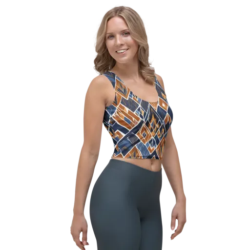 Indigo Ember on a Crop Top