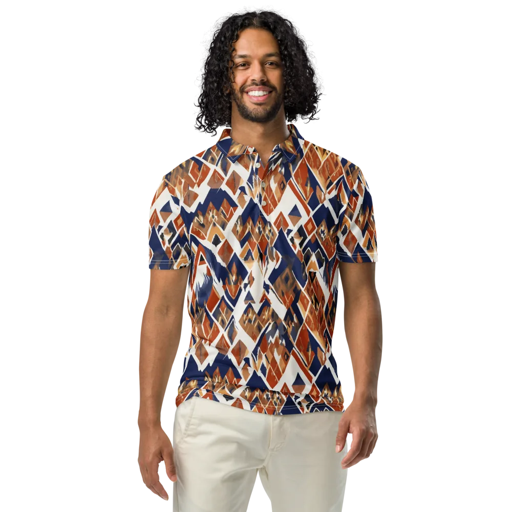 Canyon Circuit on Men's Slim Fit Polo Shirt — Front