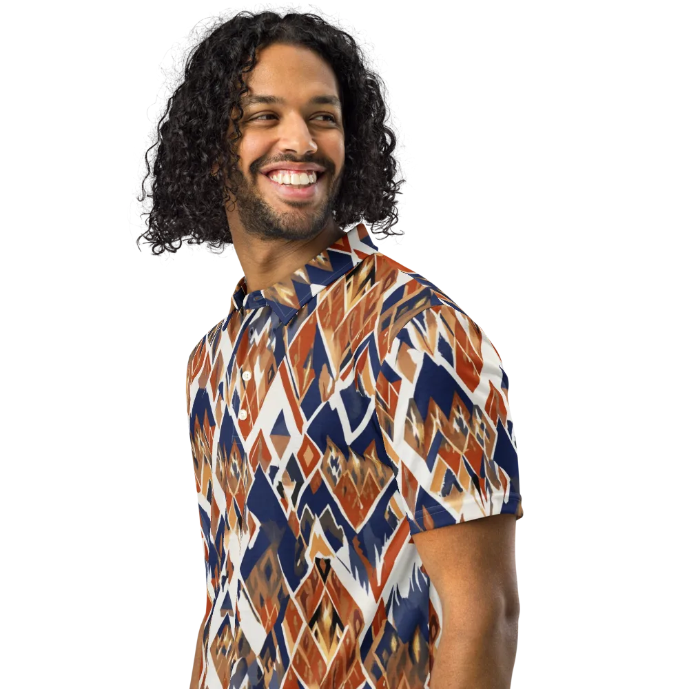 Canyon Circuit on Men's Slim Fit Polo Shirt — Left Front