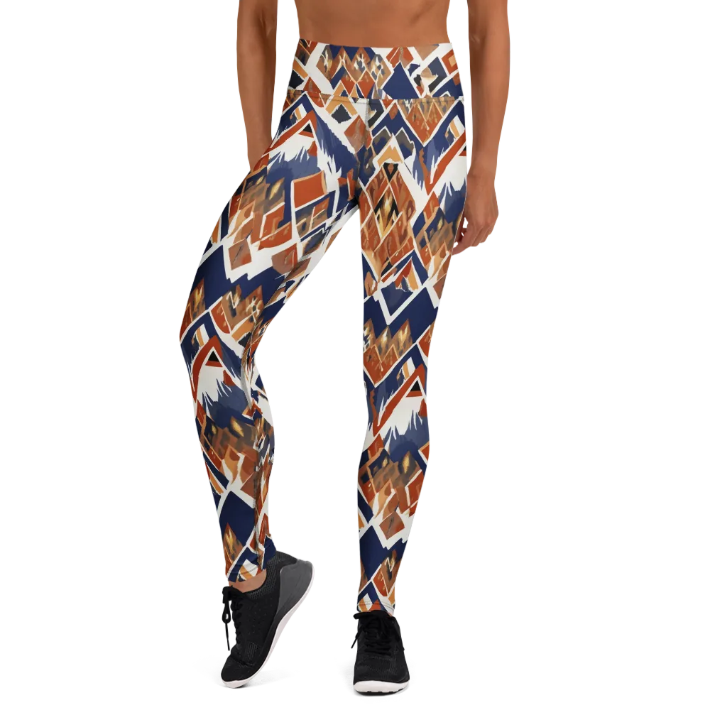 Canyon Circuit on Yoga Leggings — Front
