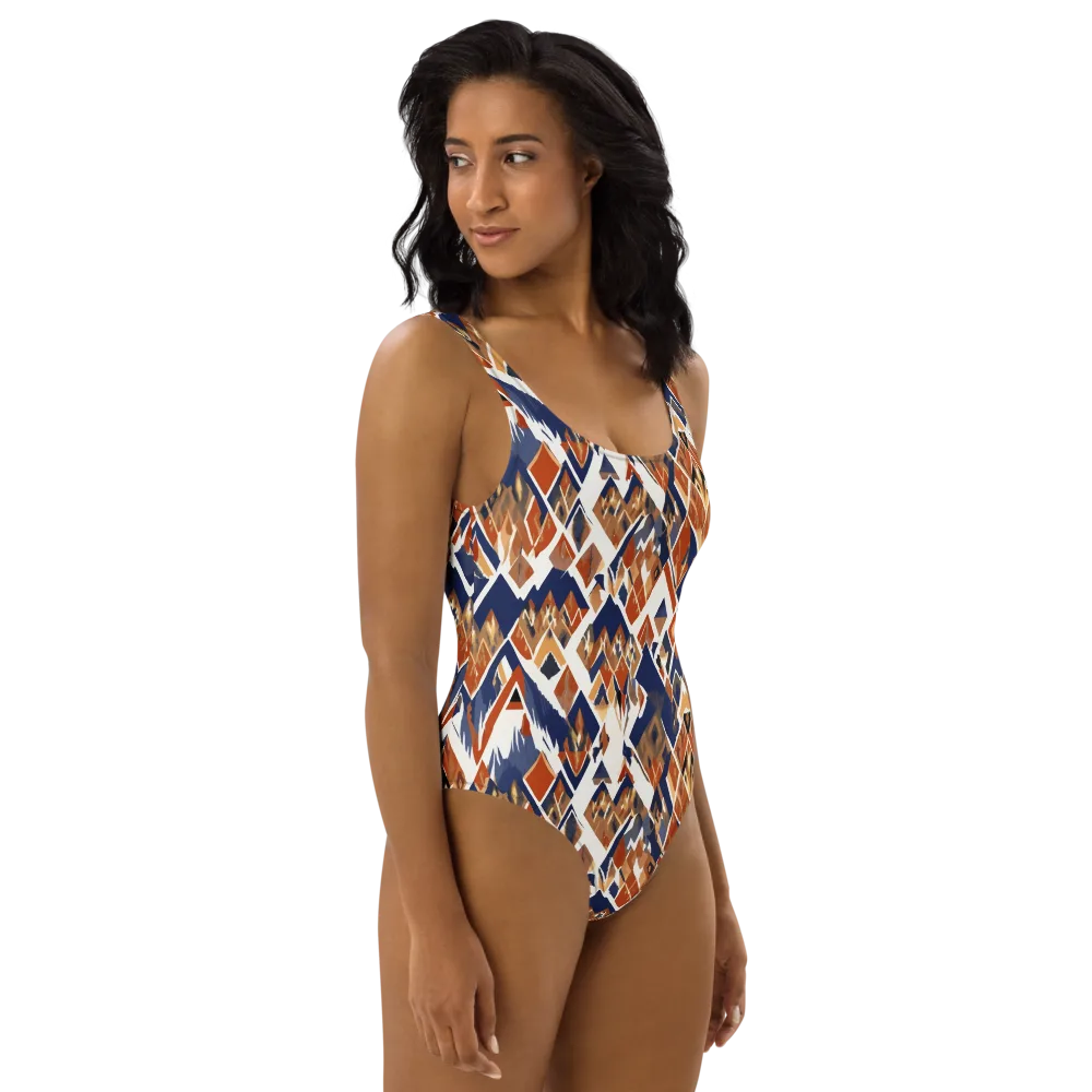 Canyon Circuit on One-Piece Swimsuit — Right