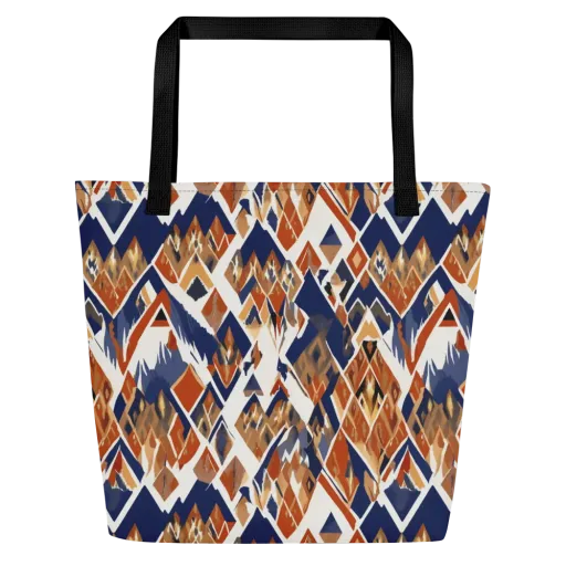 Canyon Circuit on a Large Tote Bag W/ Pocket
