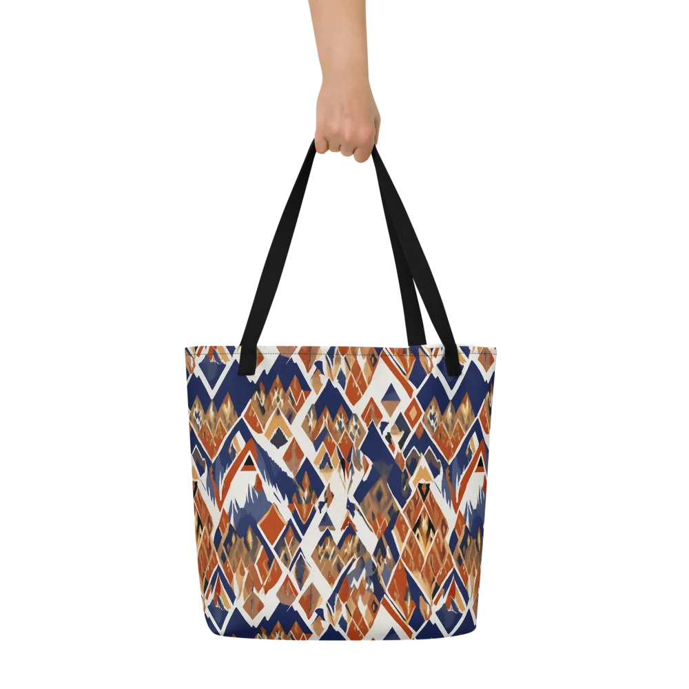 Canyon Circuit on Large Tote Bag W/ Pocket — Front