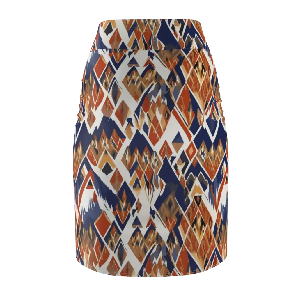 Canyon Circuit on Pencil Skirt — Back