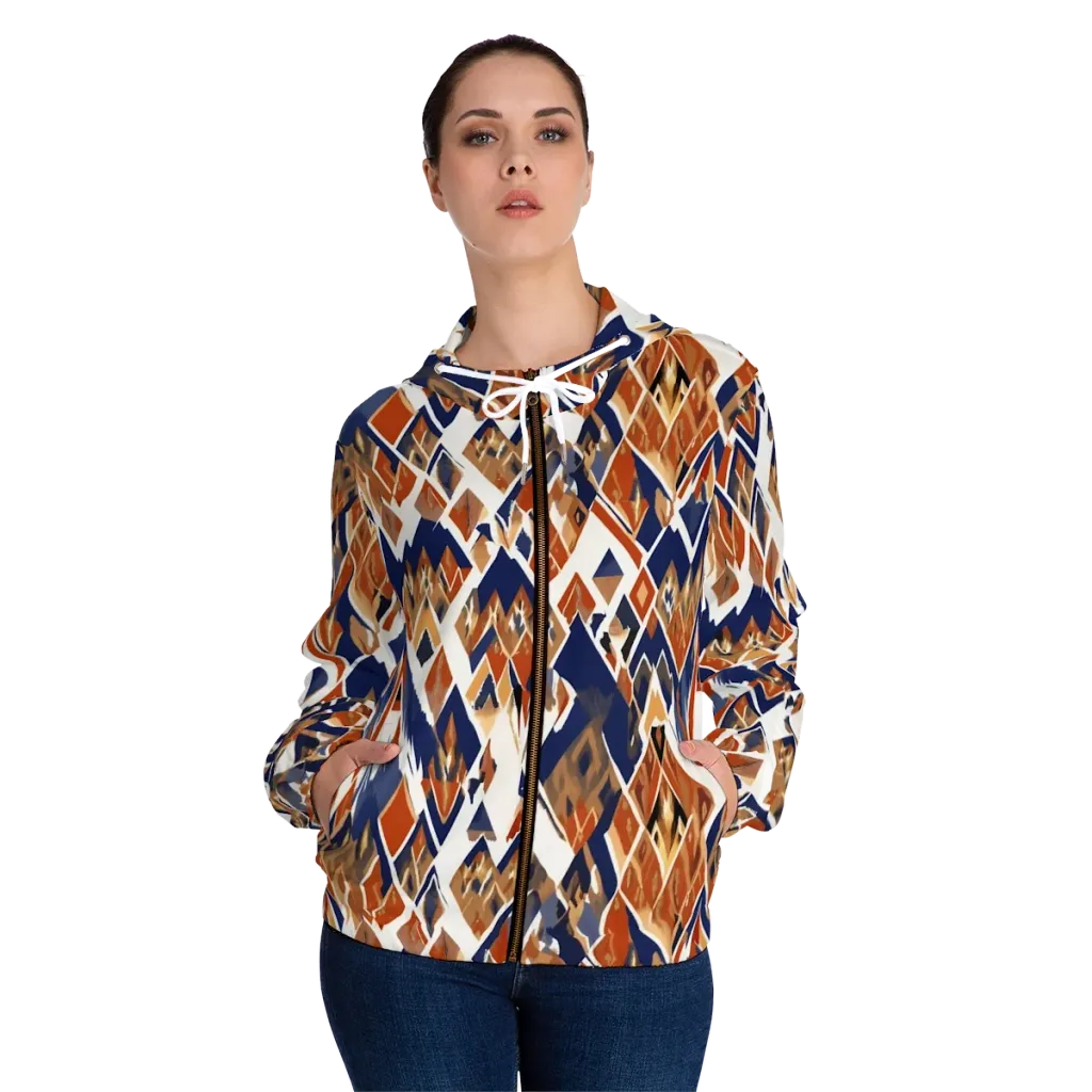Canyon Circuit on Women's Full-Zip Hoodie — Front On Person