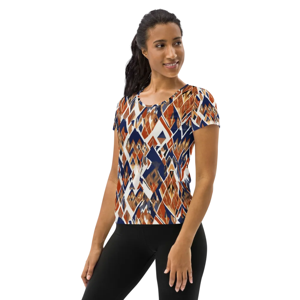 Canyon Circuit on Women's Athletic T-Shirt — Left