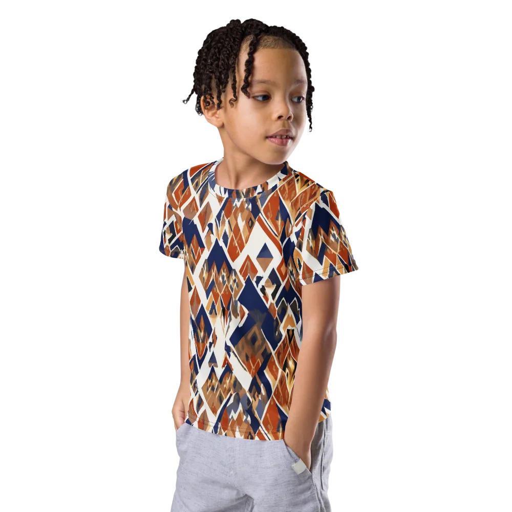 Canyon Circuit on Kids Crew Neck T-Shirt — Left Front