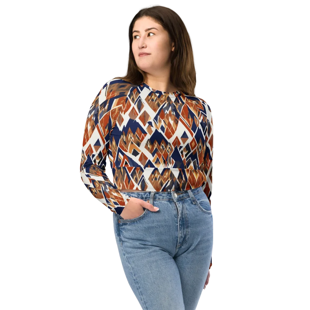 Canyon Circuit on Long Sleeve Crop Top — Front
