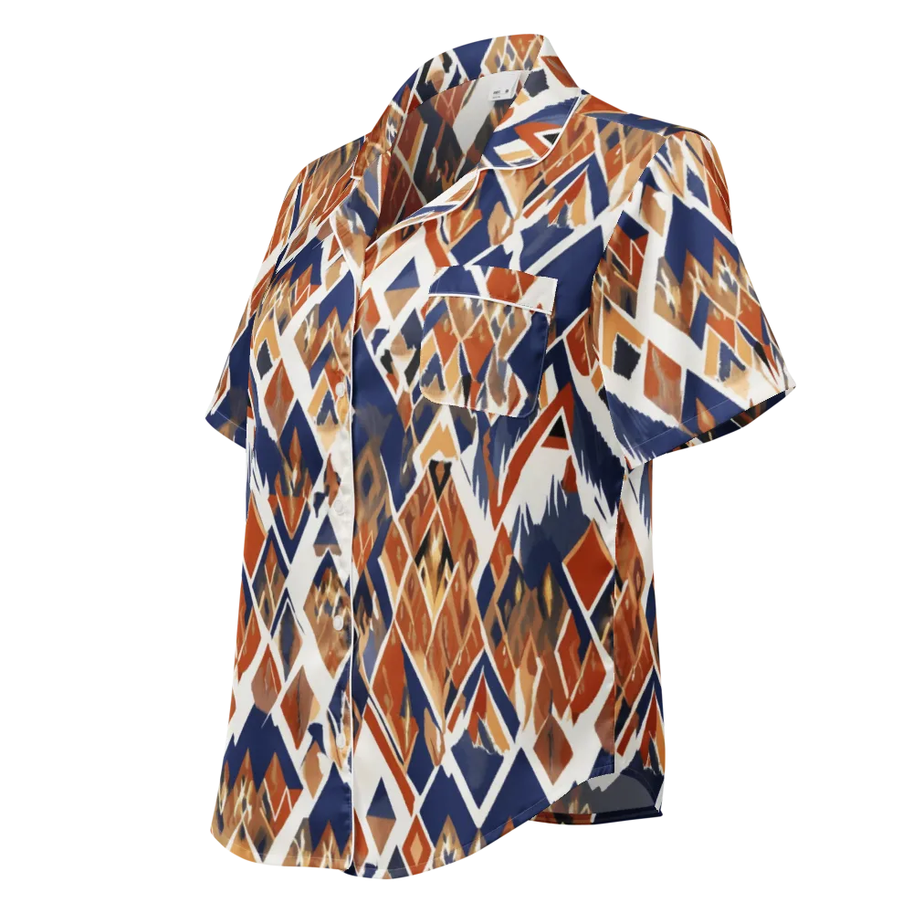 Canyon Circuit on Women's Short Sleeve Pajama Top — Left Front
