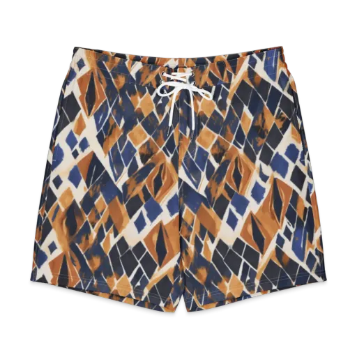 Cobalt Ember Argyle on a Men's Board Shorts