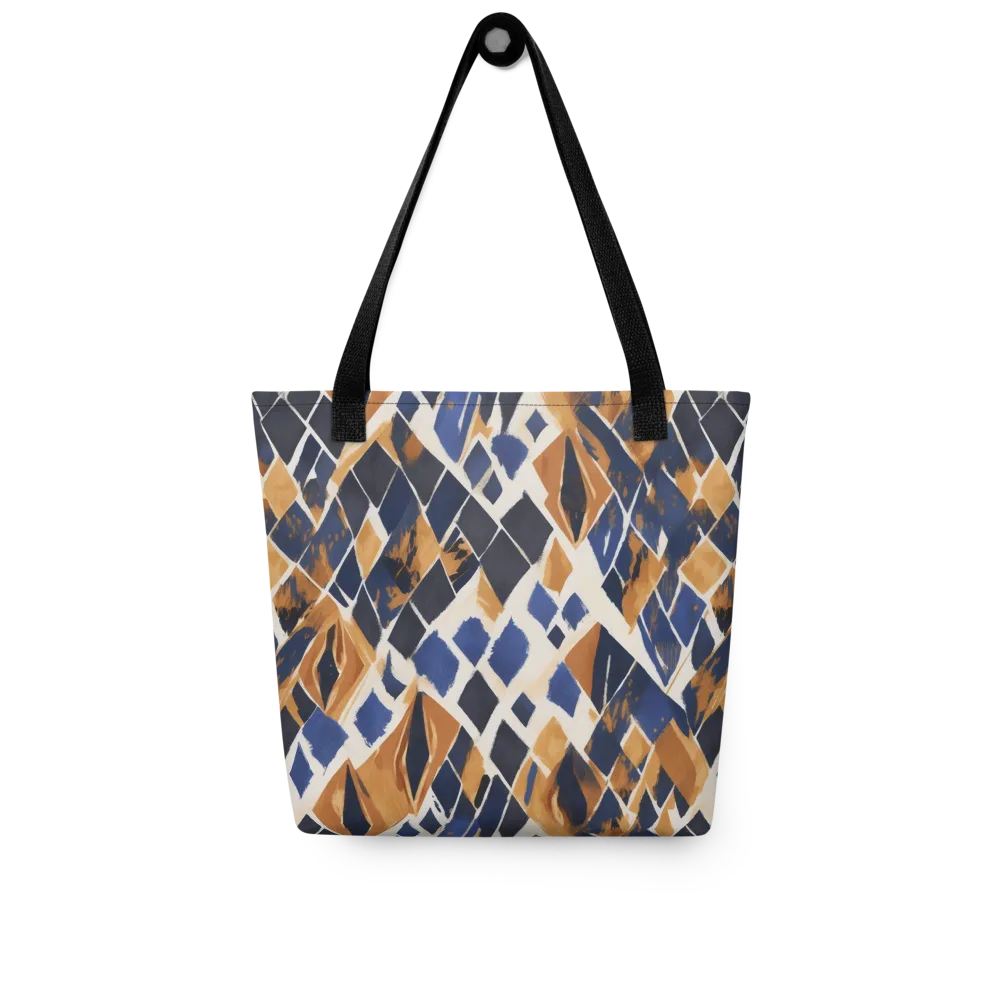Cobalt Ember Argyle on Tote Bag — Front