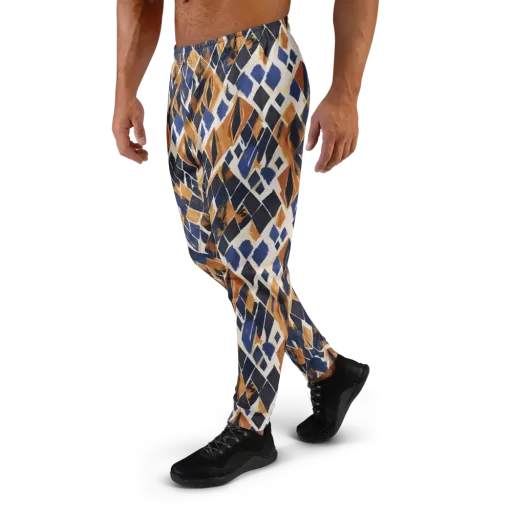 Cobalt Ember Argyle on a Men's Joggers