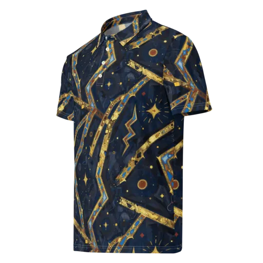 Astral Gilded Circuit on a Men's Slim Fit Polo Shirt