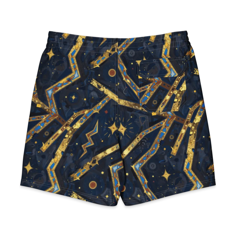 Astral Gilded Circuit on Men's Board Shorts — Back