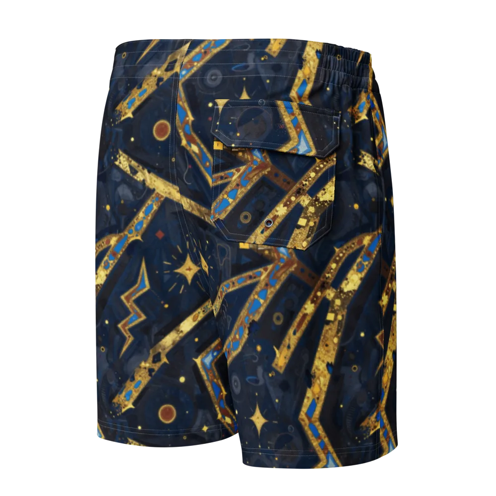 Astral Gilded Circuit on Men's Board Shorts — Back