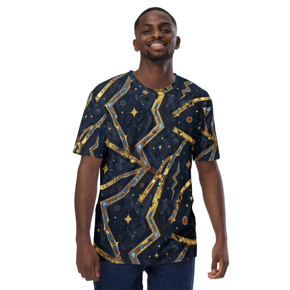 Astral Gilded Circuit on Men's Crew Neck T-Shirt — Front