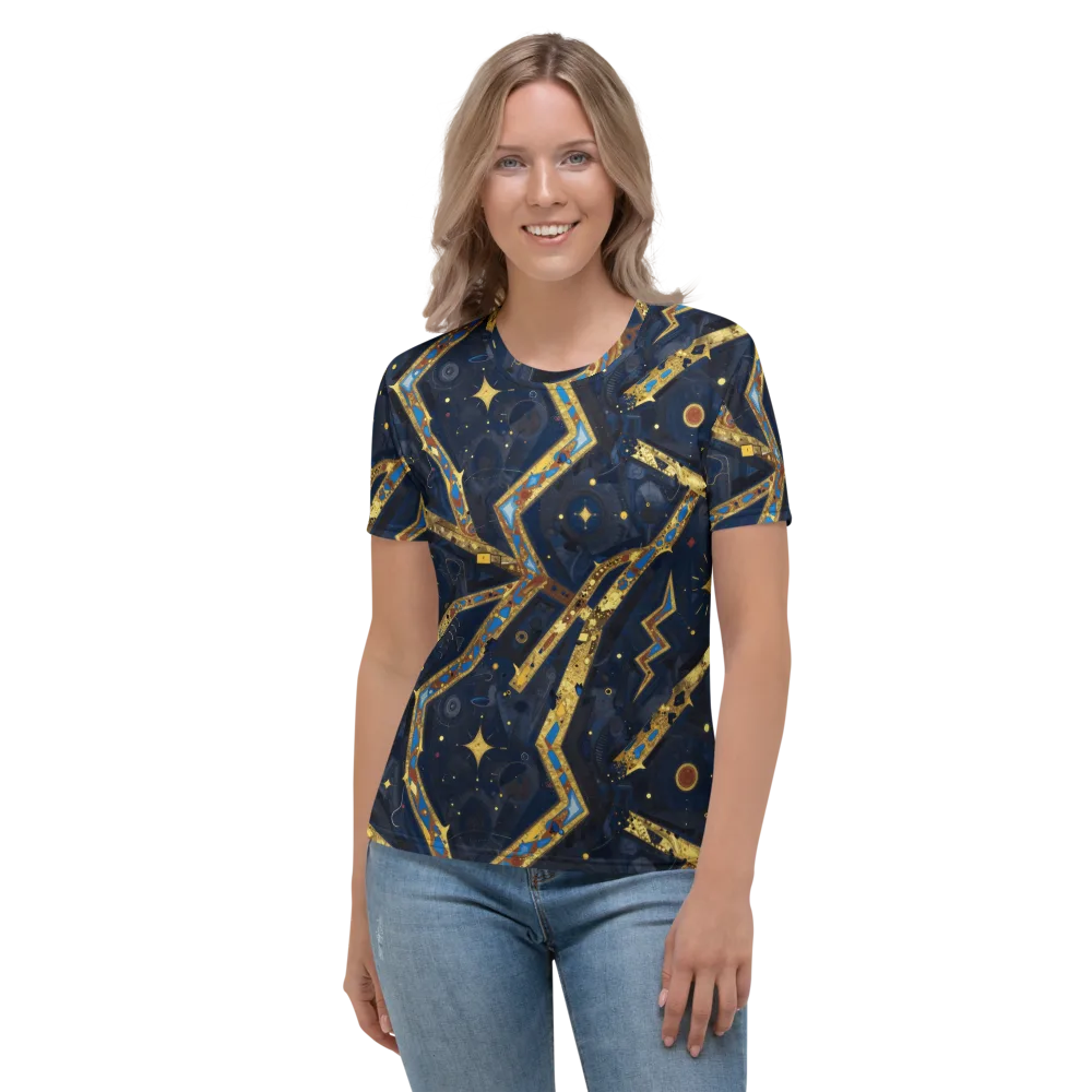 Astral Gilded Circuit on Women's Crew Neck T-Shirt — Front