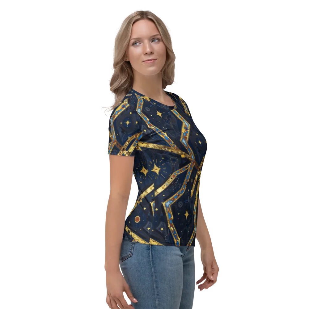 Astral Gilded Circuit on Women's Crew Neck T-Shirt — Right