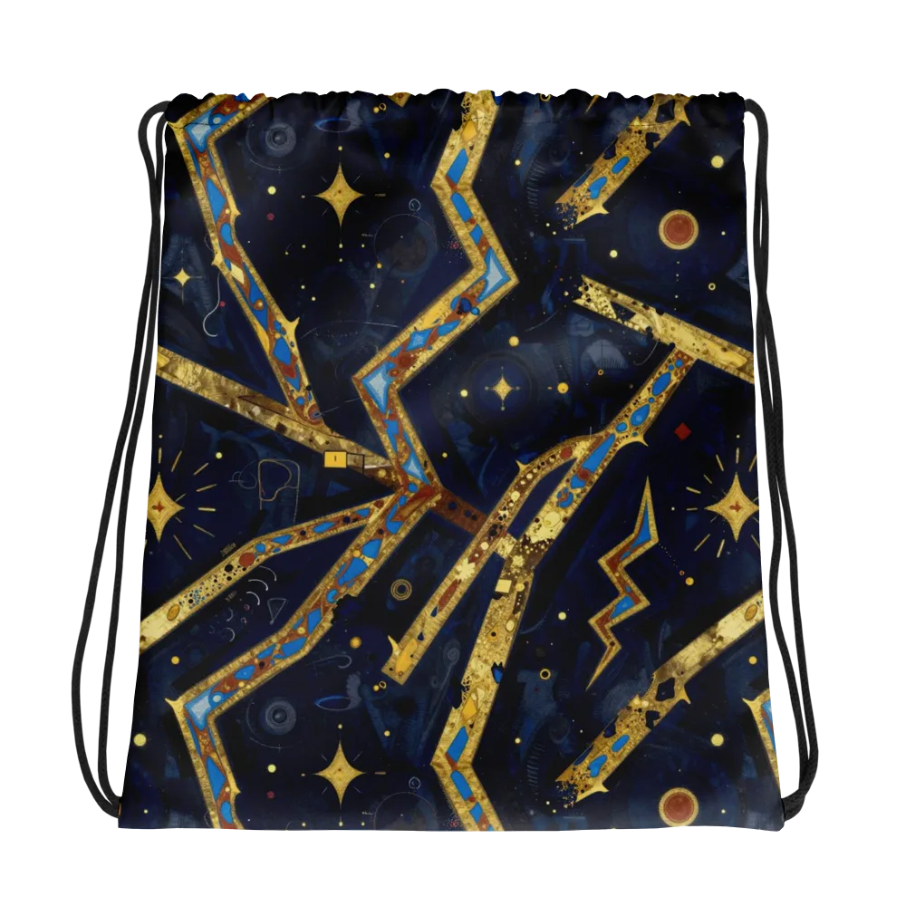 Astral Gilded Circuit on Drawstring Bag — Photo