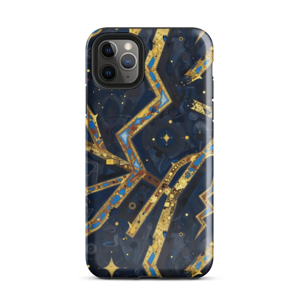 Astral Gilded Circuit on Tough Case for iPhone® — Front