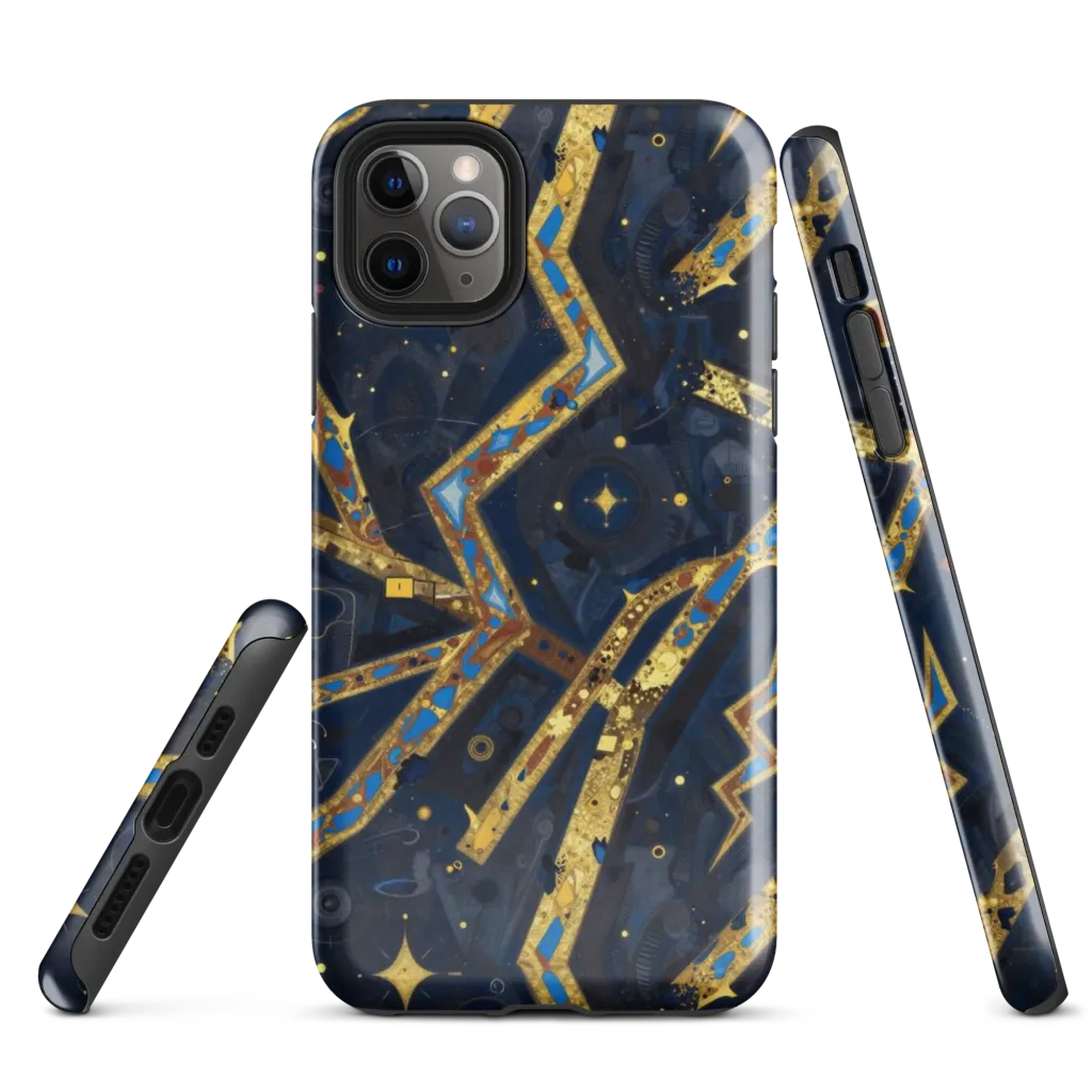 Astral Gilded Circuit on Tough Case for iPhone® — Front