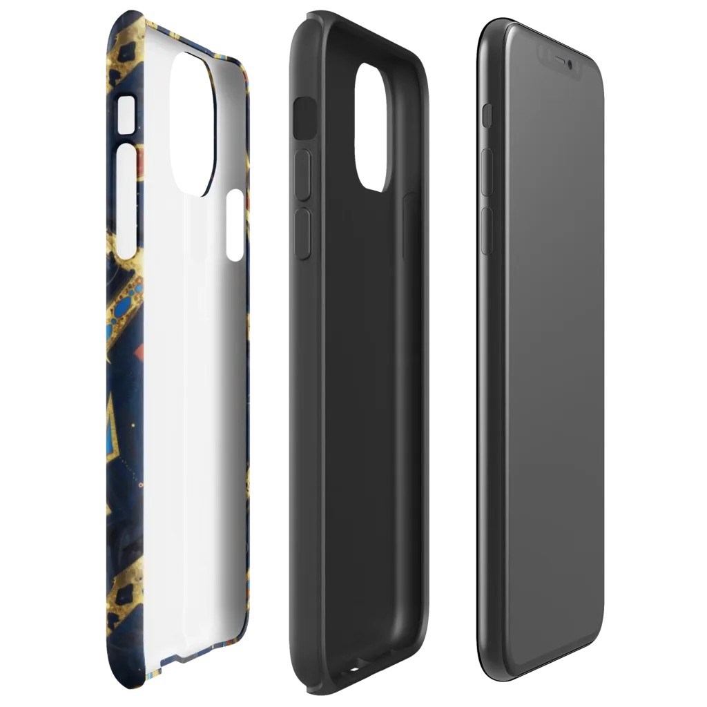 Astral Gilded Circuit on Tough Case for iPhone® — Right