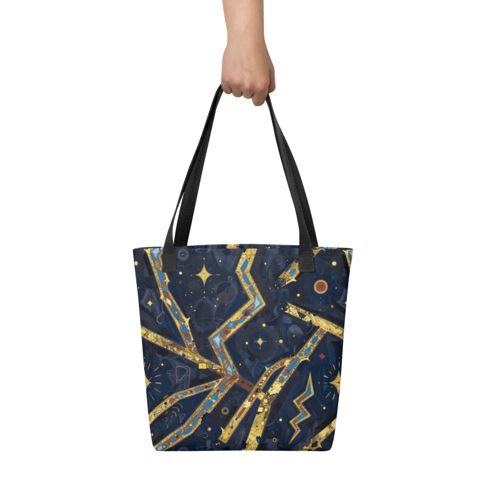 Astral Gilded Circuit on Tote Bag — Front