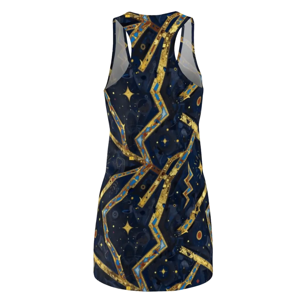 Astral Gilded Circuit on Racerback Dress — Back