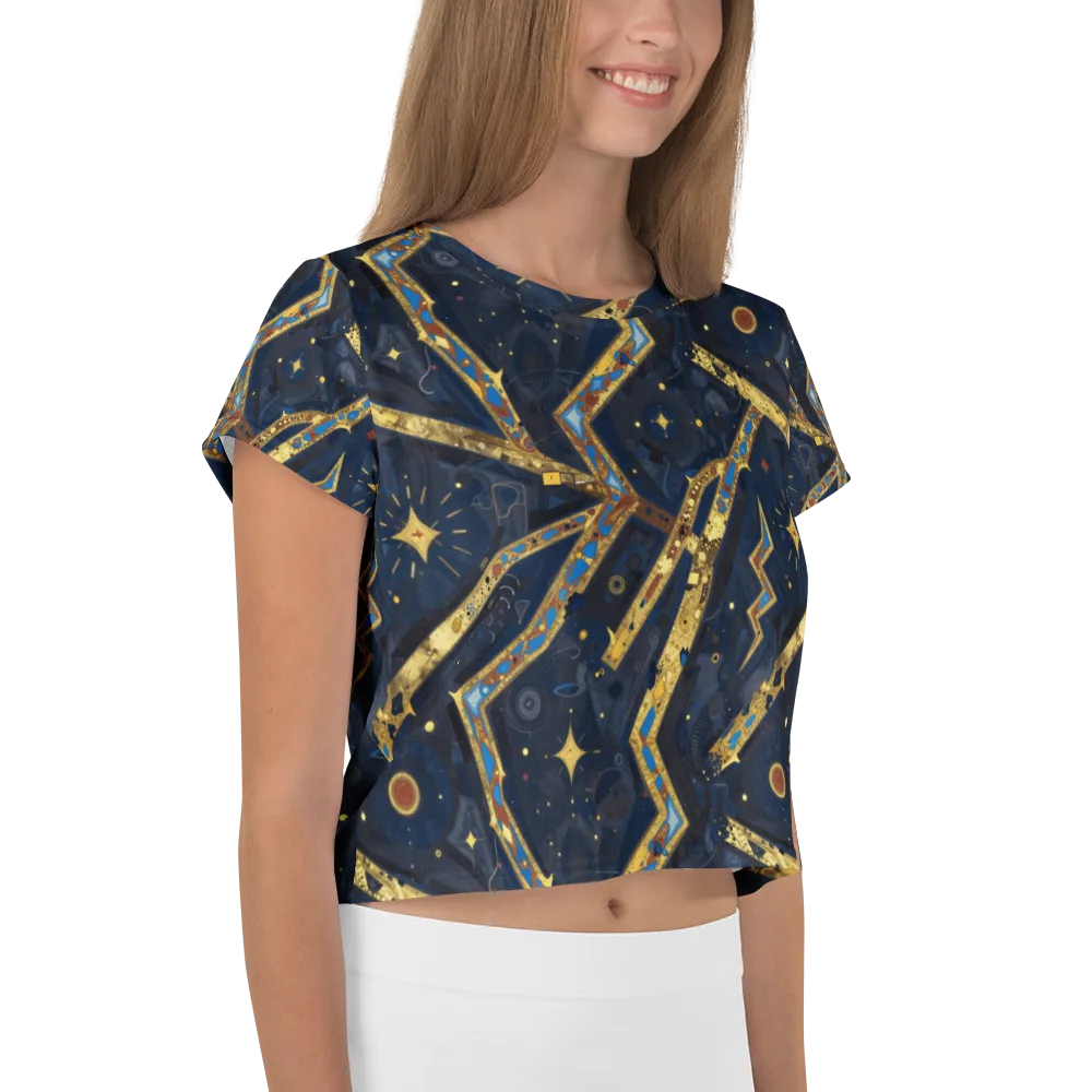 Astral Gilded Circuit on Crop Tee — Right
