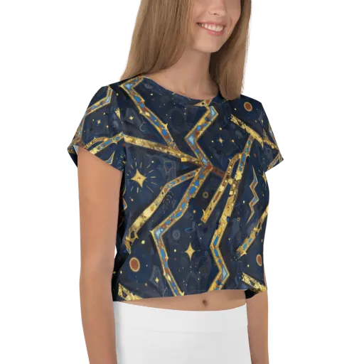Astral Gilded Circuit on a Crop Tee