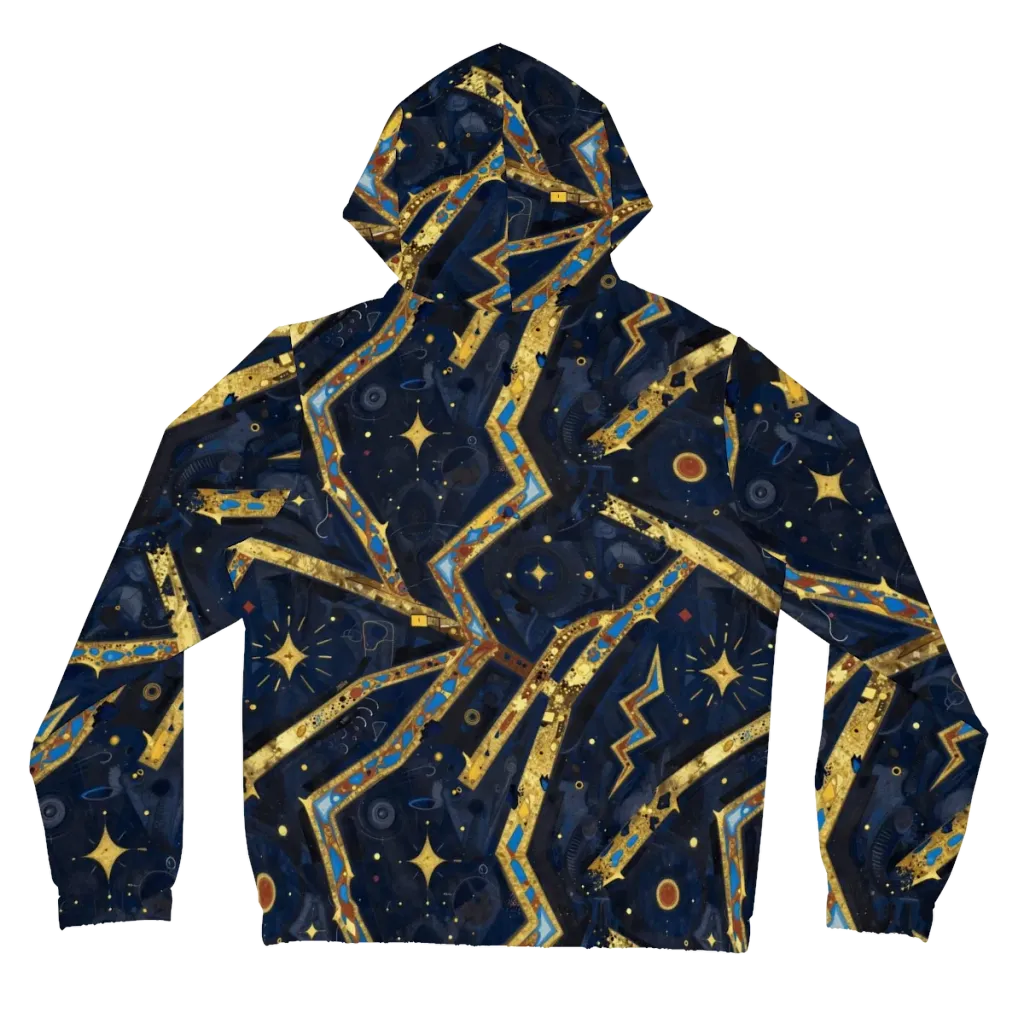 Astral Gilded Circuit on Women's Full-Zip Hoodie — Back