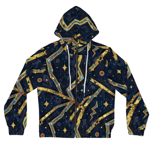 Astral Gilded Circuit on a Women's Full-Zip Hoodie