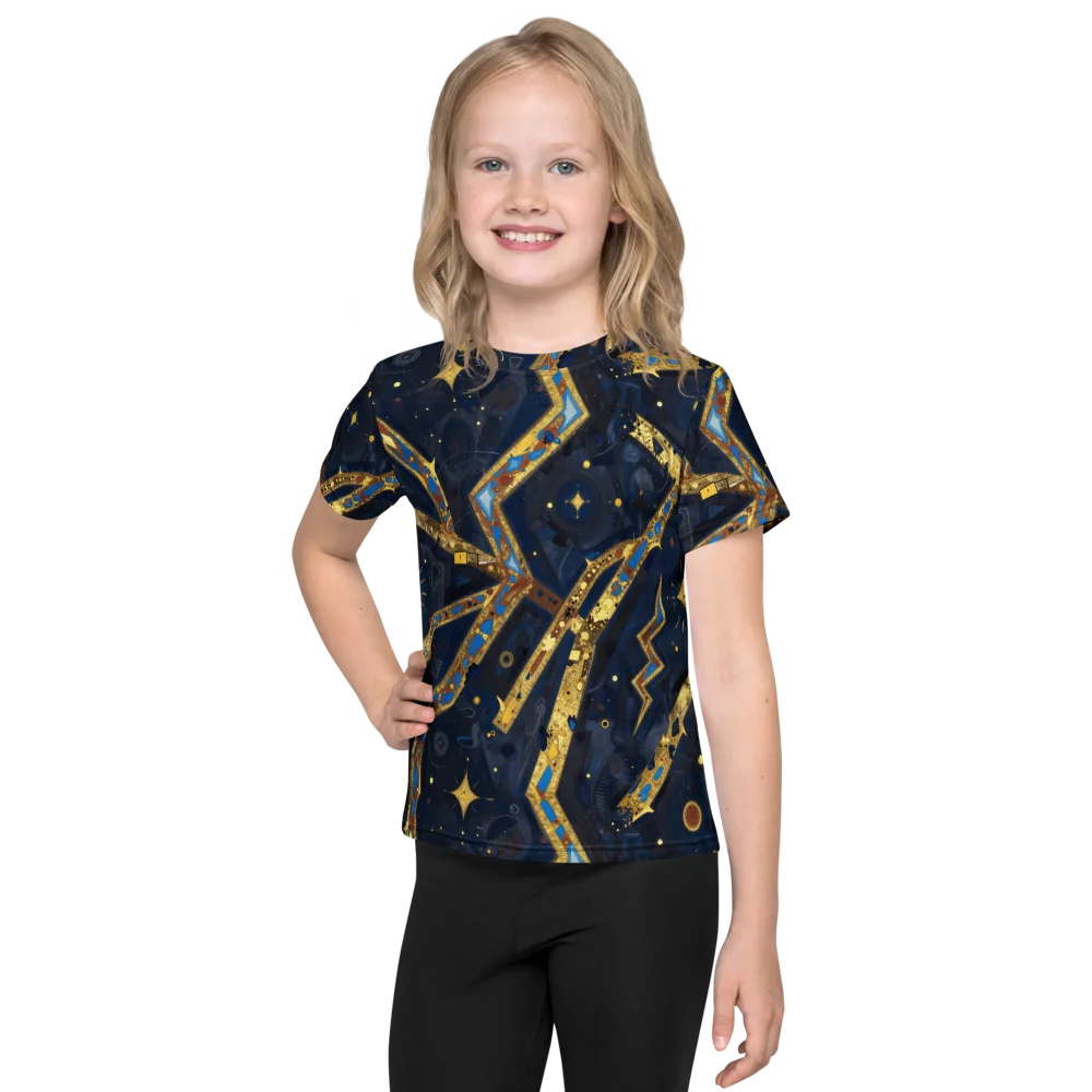 Astral Gilded Circuit on Kids Crew Neck T-Shirt — Front