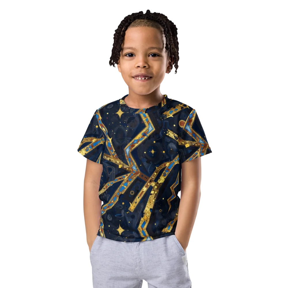 Astral Gilded Circuit on Kids Crew Neck T-Shirt — Front