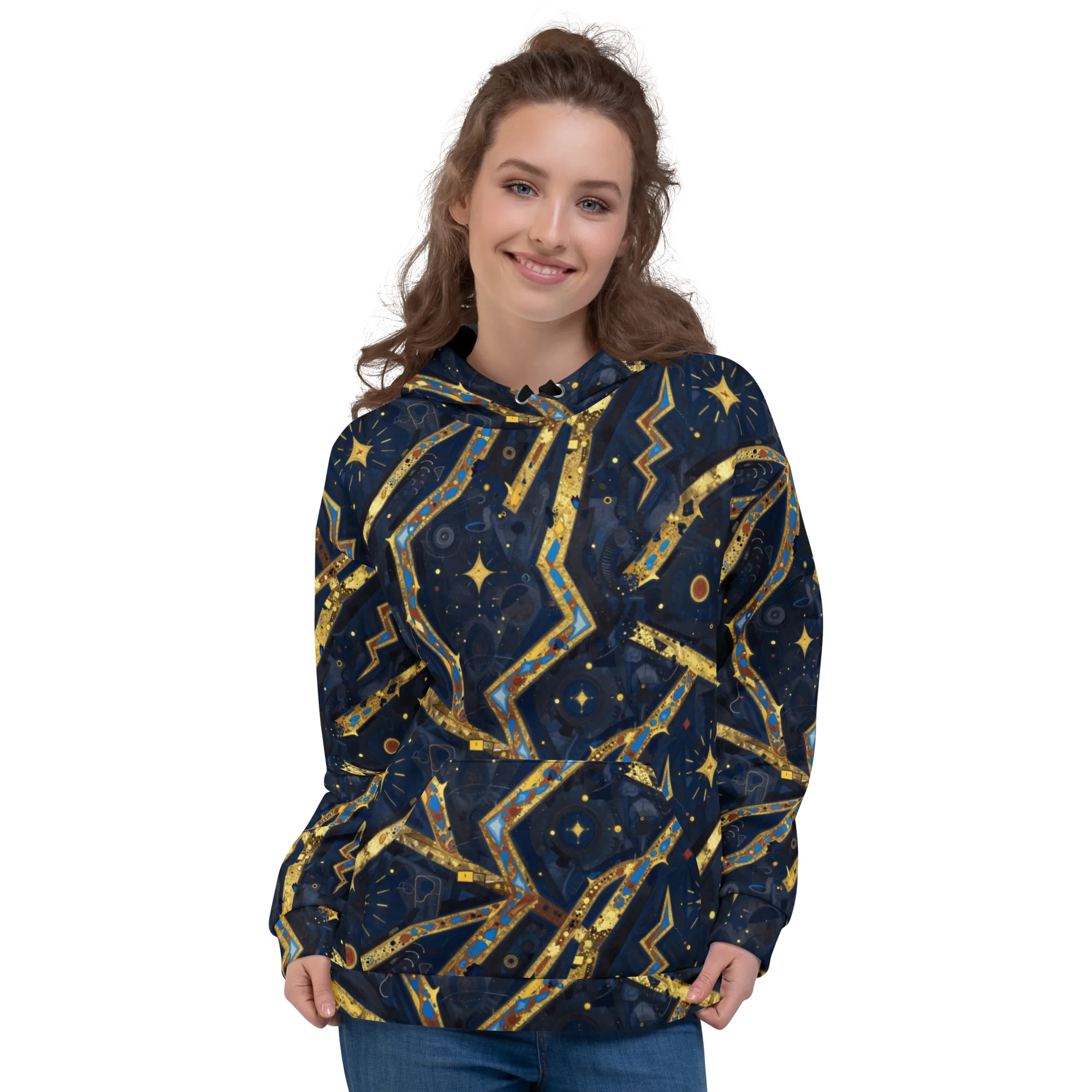 Astral Gilded Circuit on Hoodie — Front