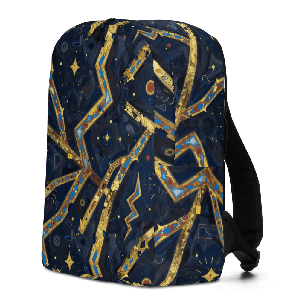 Astral Gilded Circuit on Minimalist Backpack — Left