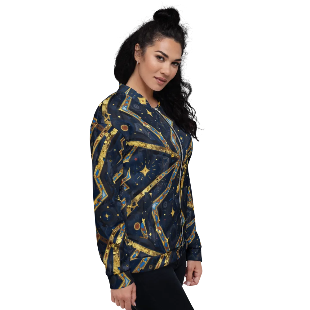 Astral Gilded Circuit on Bomber Jacket — Right