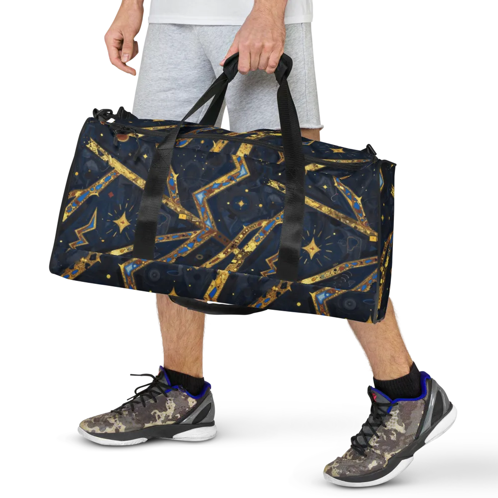 Astral Gilded Circuit on Duffle Bag — Front