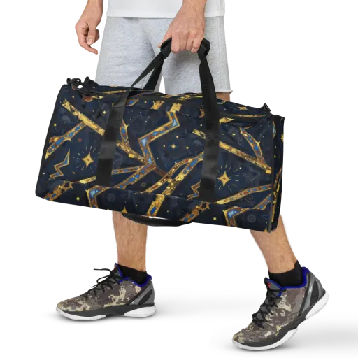 Astral Gilded Circuit on a Duffle Bag