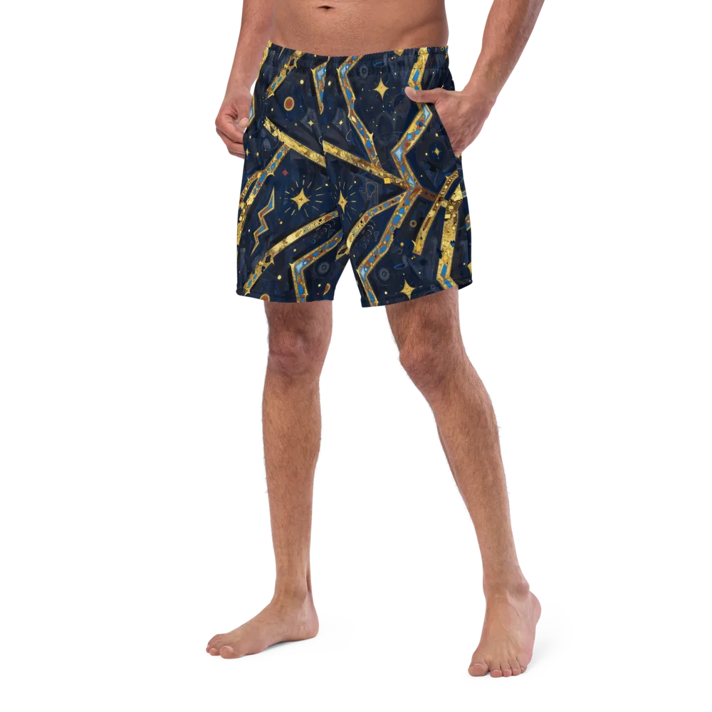 Astral Gilded Circuit on Swim Trunks — Left Front
