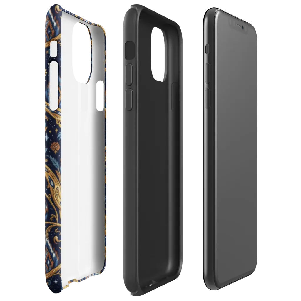 Midnight Gilded Vine on Tough Case for iPhone® — Right