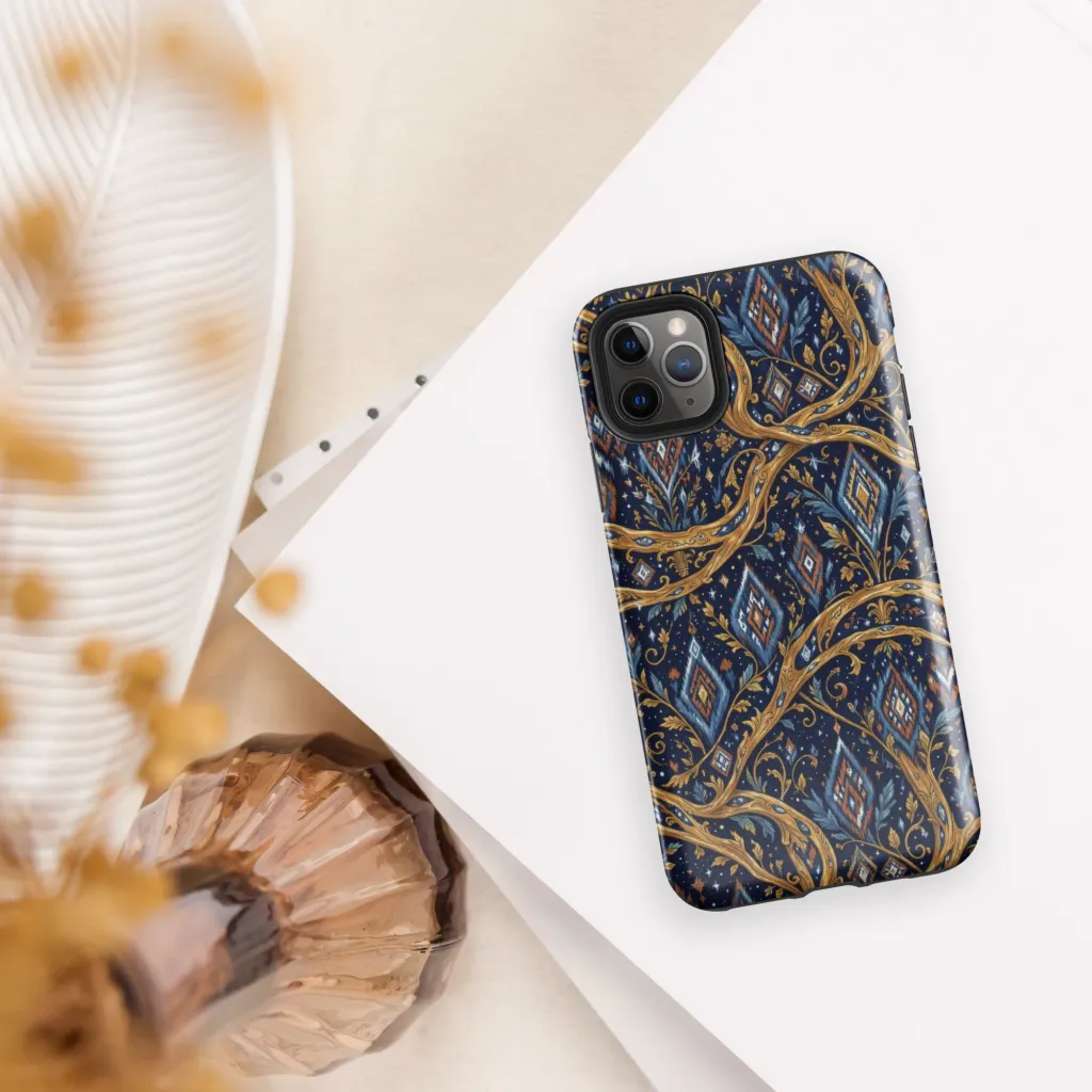 Midnight Gilded Vine on Tough Case for iPhone® — Front