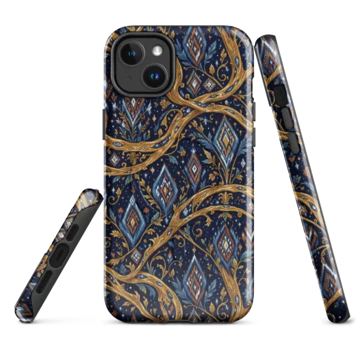 Midnight Gilded Vine on a MagSafe Tough Case for iPhone®