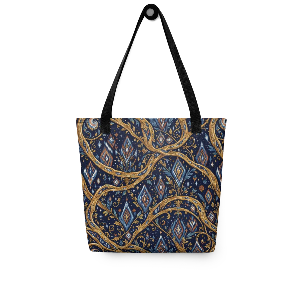 Midnight Gilded Vine on Tote Bag — Front