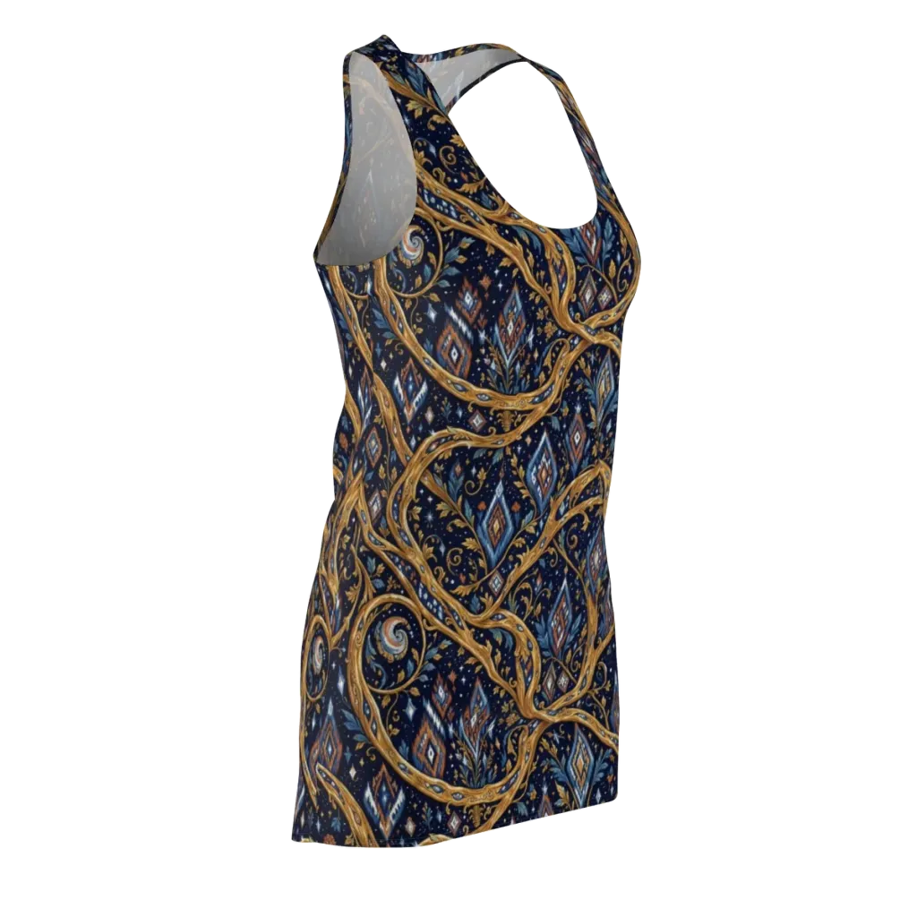 Midnight Gilded Vine on Racerback Dress — Front Side