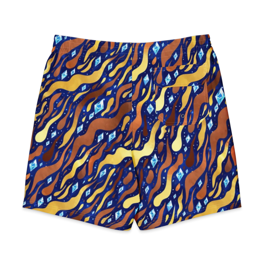 Cosmic Gold Rush on Men's Board Shorts — Back