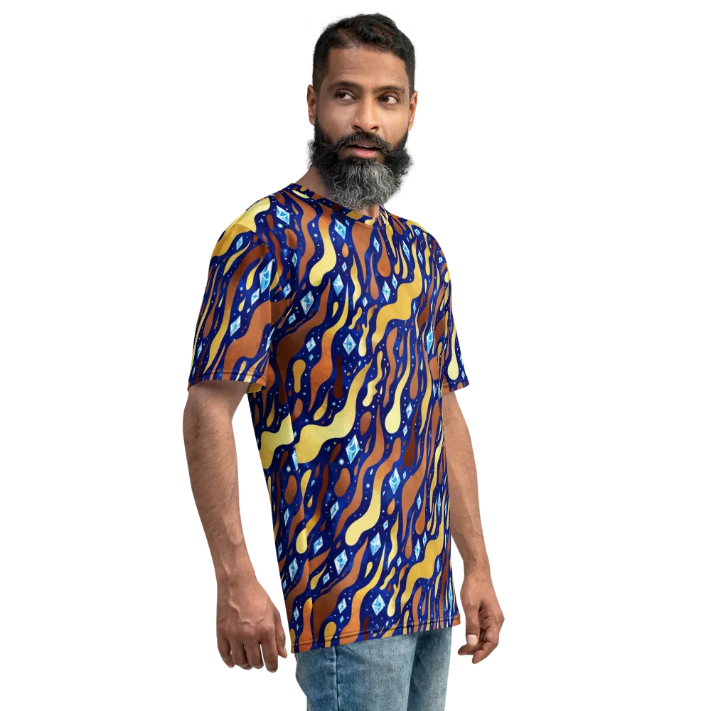 Cosmic Gold Rush on Men's Crew Neck T-Shirt — Right